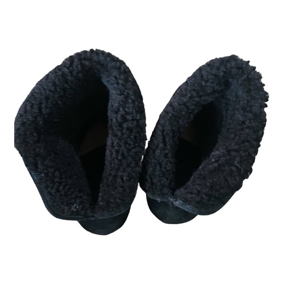 UGG PURE Leather Ankle Boots Women's US 9 100% Wool Sock Lining Heel - Picture 6 of 10